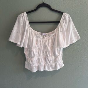 Pheasant eyelet crop top